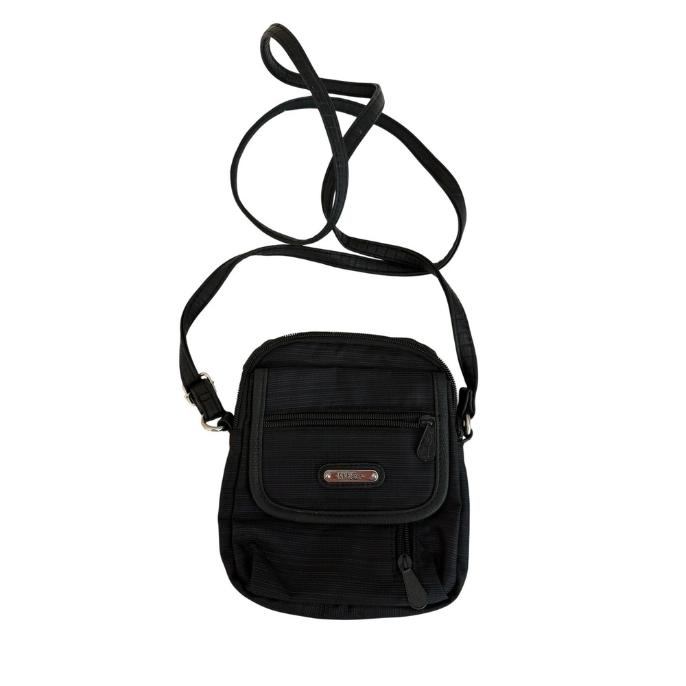 MultiSac Mini Everest Black Crossbody Bag Small Travel Messenger Organizer Purse